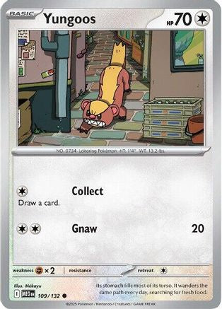 Yungoos 109/132 - Reverse Holofoil ME01 Mega Evolution - Common