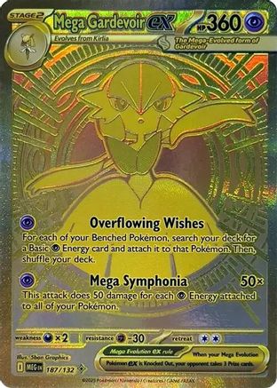 Mega Gardevoir ex 187/132 - Holofoil ME01 Mega Evolution - Mega Hyper Rare
