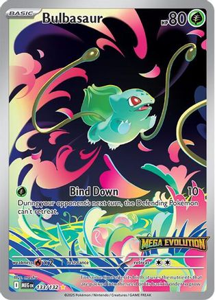 Bulbasaur 133/132 (Mega Evolution Stamped) - Illustration Rare