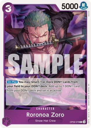 Roronoa Zoro - OP09-076 (Reprint) - Premium Booster -The Best- Vol. 2 Foil