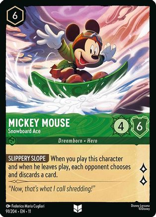 Mickey Mouse (Snowboard Ace) - 91/204 - Uncommon
