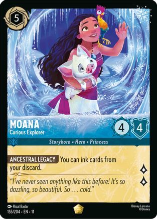 Moana (Curious Explorer) - 155/204 - Legendary (Foil)