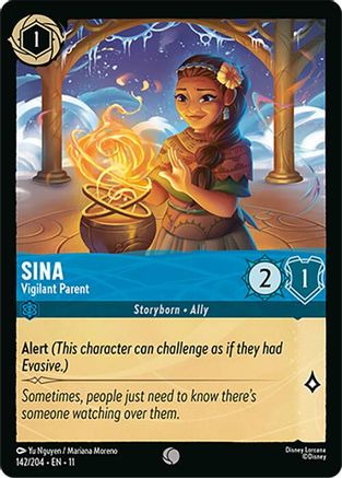 Sina (Vigilant Parent) - 142/204 - Common (Foil)