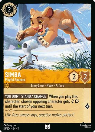 Simba (Playful Pouncer) - 23/204 - Uncommon