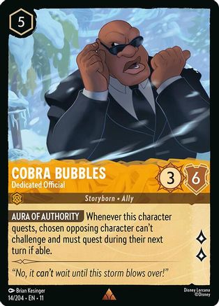 Cobra Bubbles (Dedicated Official) - 14/204 - Rare (Foil)