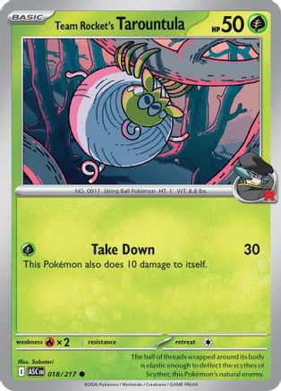 Team Rocket's Tarountula 018 - Common