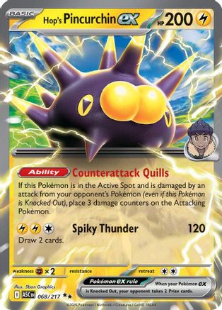 Hop's Pincurchin ex 068 - Double Rare