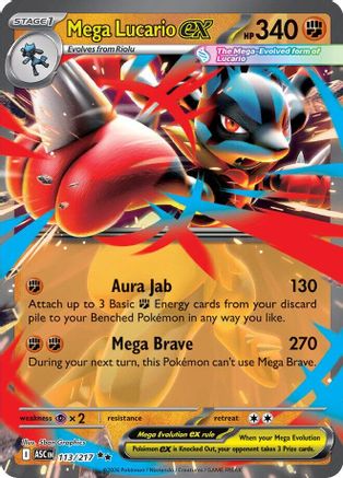 Mega Lucario ex 113 - Double Rare