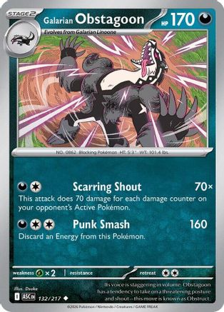 Galarian Obstagoon 132/217 - Uncommon