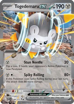 Togedemaru ex 149 - Double Rare