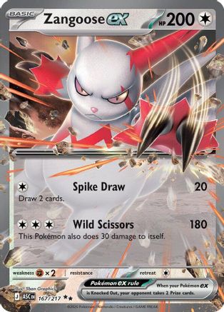 Zangoose ex 167 - Double Rare