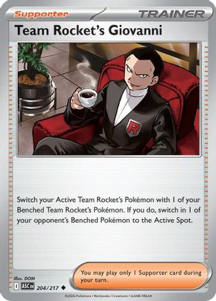 Team Rocket's Giovanni 204 - Uncommon Reverse Holo