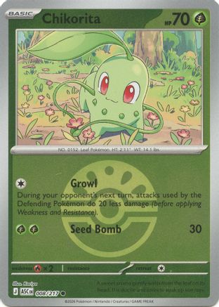 Chikorita (Friend Ball) 008 - Common Reverse Holo