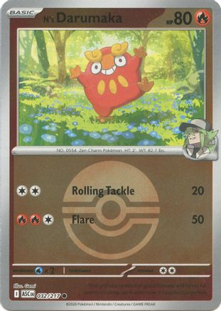 N's Darumaka (Poke Ball) 032 - Common Reverse Holo