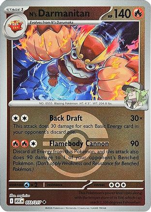 N's Darmanitan (Poke Ball) 033 - Uncommon Reverse Holo