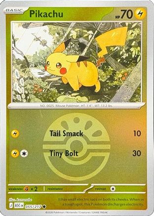 Pikachu (Friend Ball) 055 - Common Reverse Holo