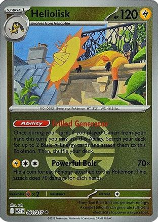 Heliolisk (Quick Ball) 064/217 - Uncommon Reverse Holo
