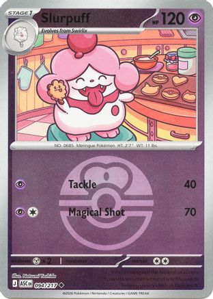 Slurpuff (Love Ball) 094/217 - Uncommon Reverse Holo