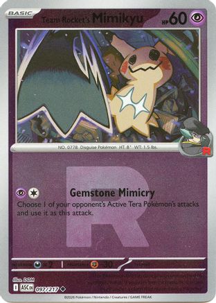 Team Rocket's Mimikyu (Team Rocket) 097/217 - Uncommon Reverse Holo