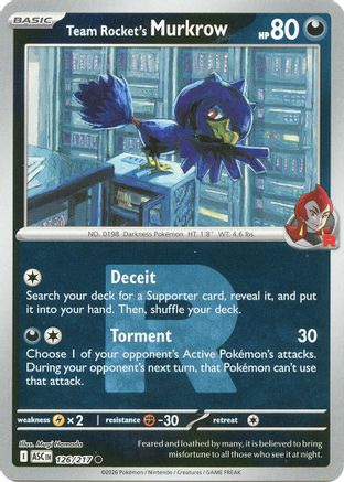 Team Rocket's Murkrow (Team Rocket) 126 - Common Reverse Holo