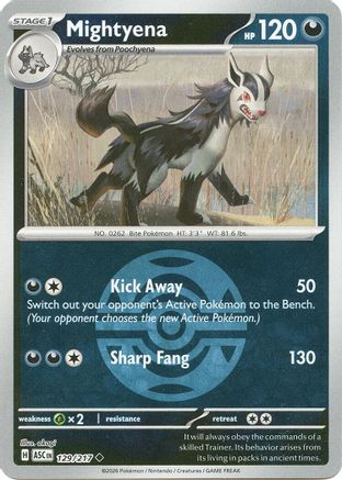Mightyena (Dusk Ball) 129/217 - Uncommon Reverse Holo