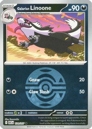 Galarian Linoone (Dusk Ball) 131 - Common Reverse Holo
