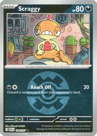 Scraggy (Quick Ball) 134 - Common Reverse Holo