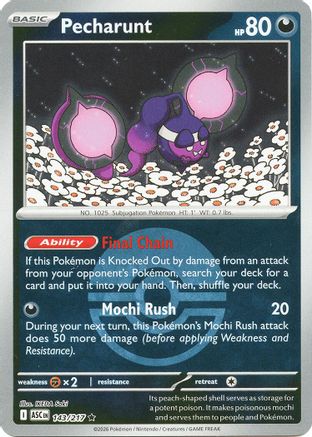 Pecharunt (Poke Ball) 143 - Rare Reverse Holo