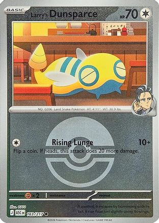 Larry's Dunsparce (Poke Ball) 163 - Common Reverse Holo