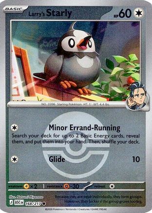 Larry's Starly (Poke Ball) 168 - Common Reverse Holo