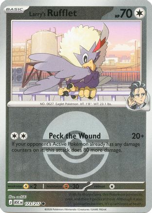 Larry's Rufflet (Poke Ball) 173 - Common Reverse Holo