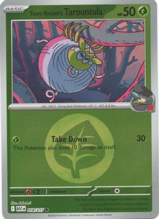 Team Rocket's Tarountula (Energy Symbol Pattern) 018 - Common Reverse Holo