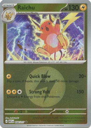 Raichu (Energy Symbol Pattern) 056 - Uncommon Reverse Holo