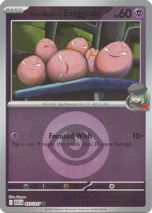 Team Rocket's Exeggcute (Energy Symbol Pattern) 077 - Common Reverse Holo