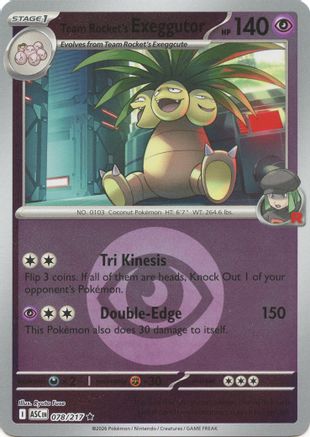 Team Rocket's Exeggutor (Energy Symbol Pattern) 078 - Rare Reverse Holo