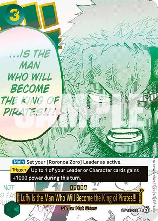 Luffy Is the Man Who Will Become the King of Pirates!!! (Japanese Version 3rd Anniversary Set) (OP12-039)