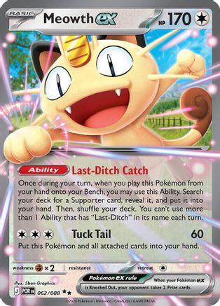 Meowth ex 062/088 - Holofoil - Double Rare