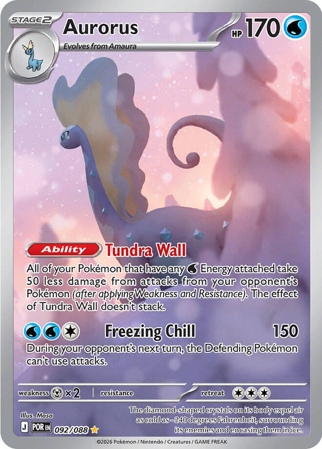 Aurorus 092/088 - Holofoil ME03 Perfect Order - Shiny Rare
