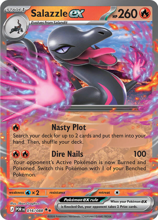 Salazzle ex 016/088 - Holofoil ME03 Perfect Order - Double Rare