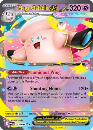 Mega Clefable ex 031/088 - Holofoil - Double Rare