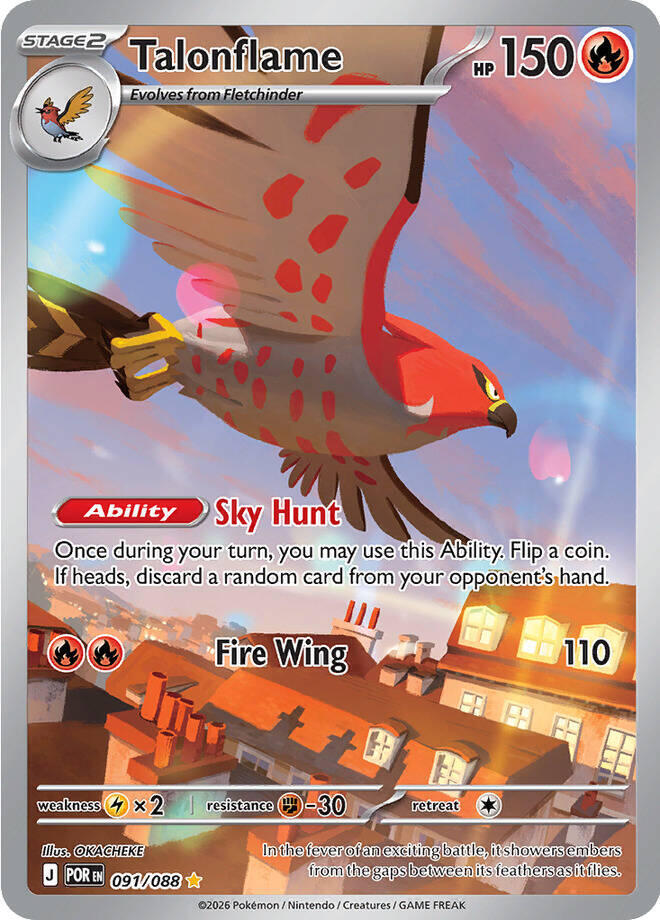 Talonflame 091/088 - Holofoil ME03 Perfect Order - Shiny Rare