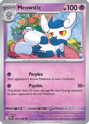 Meowstic 034 - Reverse Holofoil - Uncommon
