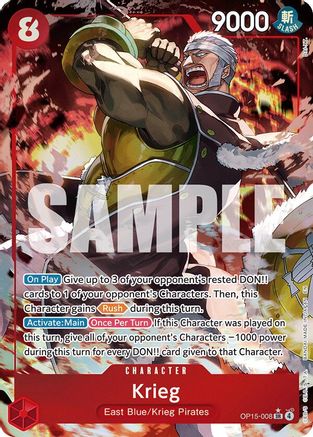 Krieg (Alternate Art) - OP15-008 - Super Rare