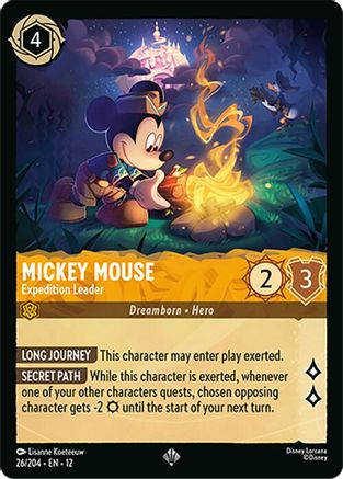 Mickey Mouse (Expedition Leader) - 26/204 - Super Rare (Foil)
