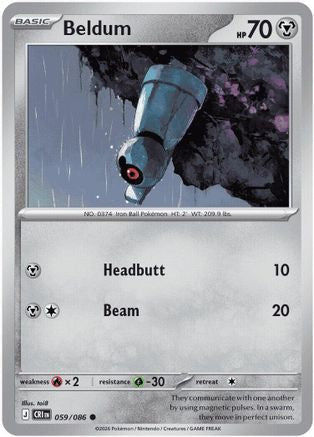 Beldum 059 - Common Reverse Holo