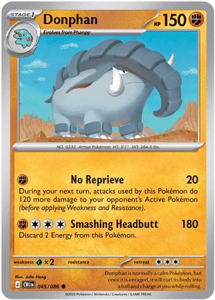 Donphan 045 - Common Reverse Holo