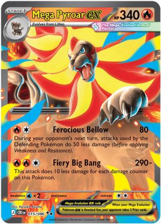 Mega Pyroar ex 015/086 - Double Rare