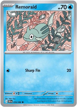 Remoraid 016 - Common Reverse Holo