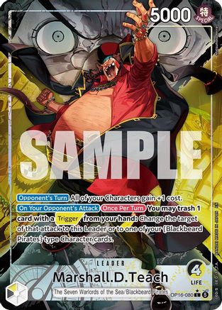 Marshall.D.Teach (080) (Alternate Art) (OP16-080) - The Time of Battle Foil (Pre-Order)