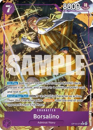 Borsalino (Alternate Art) (OP16-073) - The Time of Battle Foil (Pre-Order)